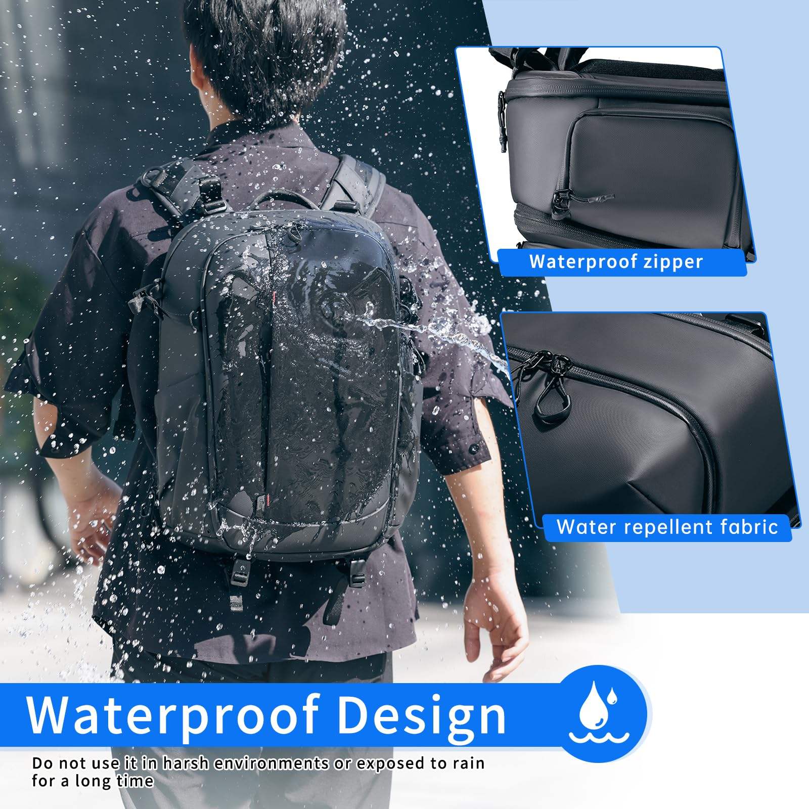 Camera storage bag with organized compartments for digital gear and accessories