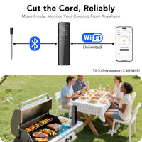 Digital Grill Thermometer Setup For BBQ And Kitchen Cooking