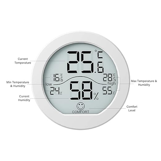 Digital hygrometer Temperature & Humidity Display with LCD display for indoor use