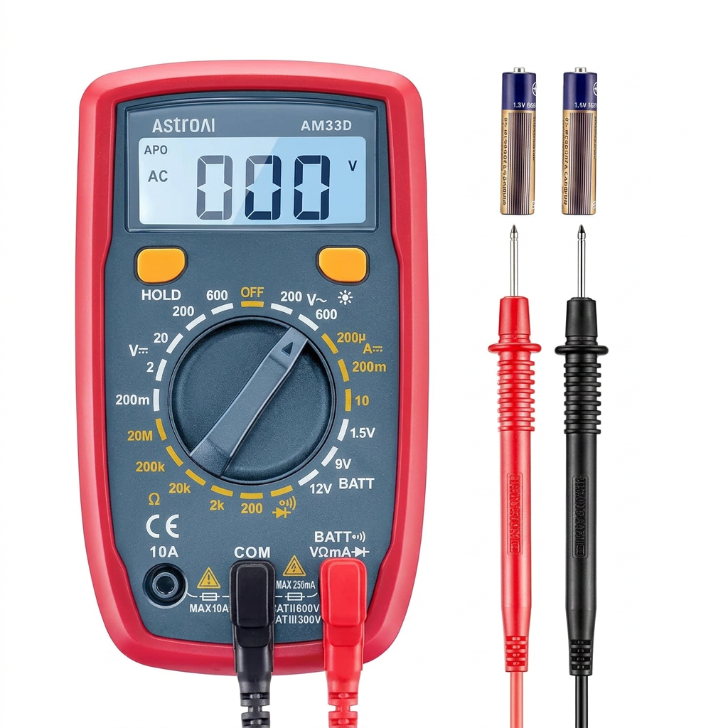 Digital Multimeter Tester with 2000 Count LCD Display