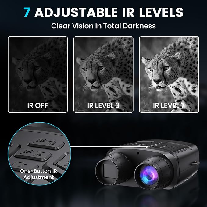 Digital security night vision device with rechargeable battery and TF card