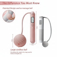 Digital skipping rope handles with LCD display