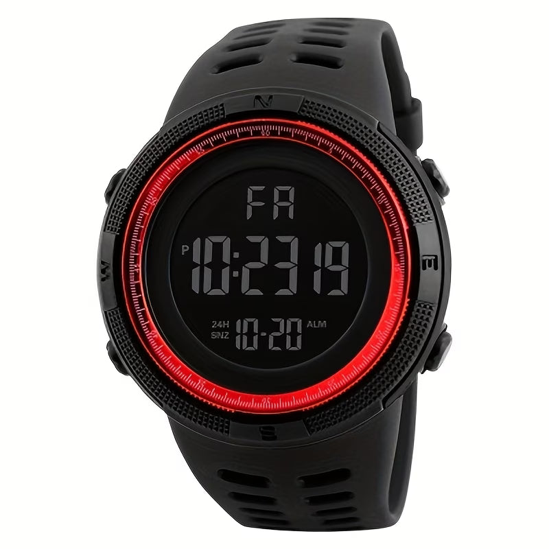 digital sports watch with large hd dial display for clear time reading