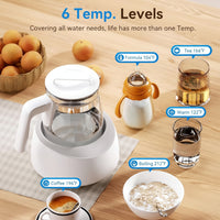 Electric kettle with digital temperature control panel