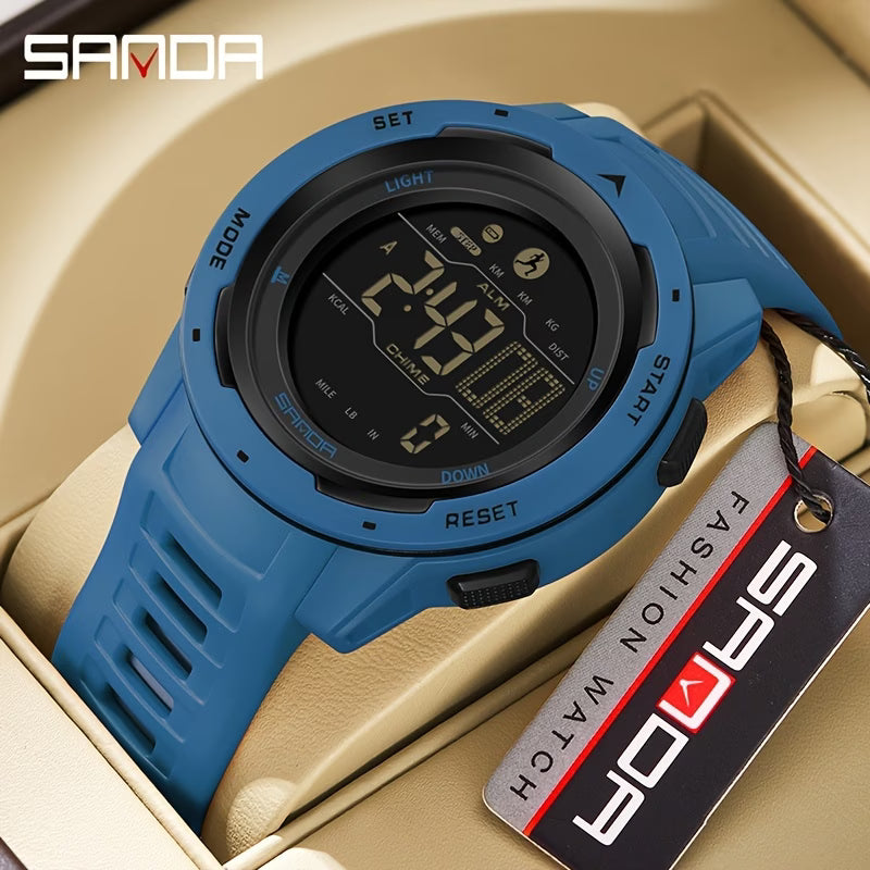 digital watch with step counter function for daily activity monitoring