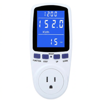 Digital watt power meter plug with backlight LCD display