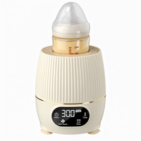 Digital baby bottle warmer with temperature display and feeding bottle