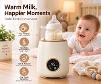Digital baby milk warmer with adjustable temperature control for feeding bottles