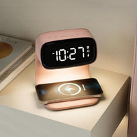 15W wireless charging alarm clock for bedroom