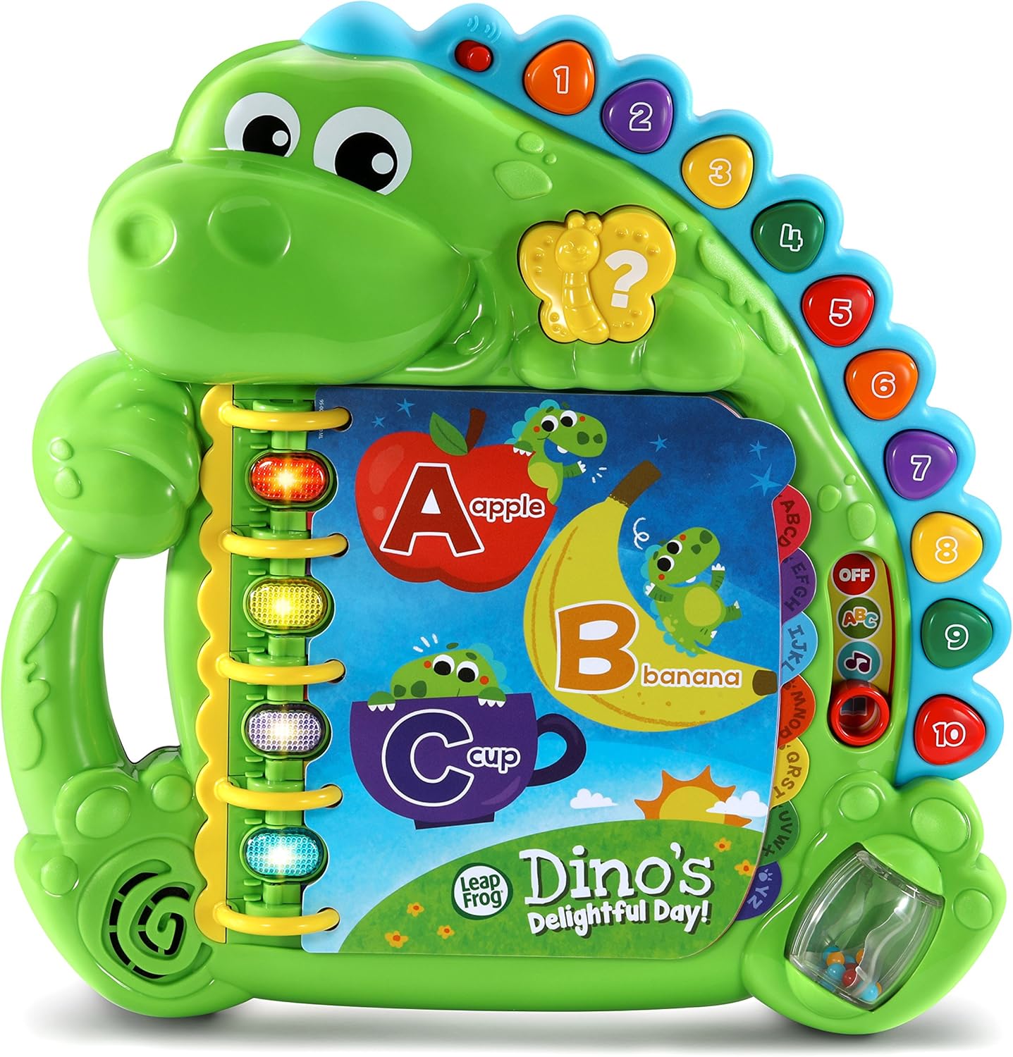 Dinosaur alphabet book for kids with colorful ABC learning pages