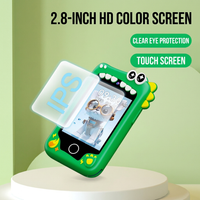 Dinosaur digital camera showing its photo capture interface for children's photography.