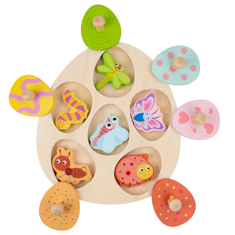 Dinosaur egg color matching toy for toddlers, improving color recognition and cognitive development