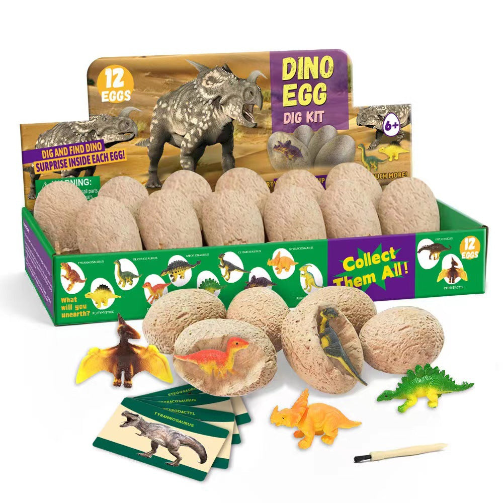 Dinosaur egg dig kit for kids 12 eggs STEM educational toy set