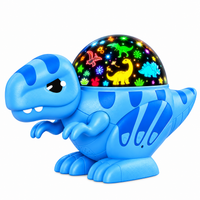 Front view of the dinosaur star projector showing its exterior design and lighting area.