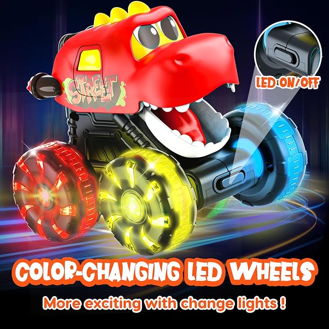 Dinosaur toy cars for kids press and go truck toys for toddlers