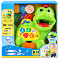 Interactive dinosaur feeding activity toy designed for supervised preschool play.
