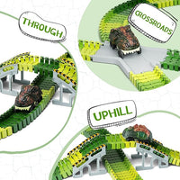 dinosaur world race track toy for kids creative play