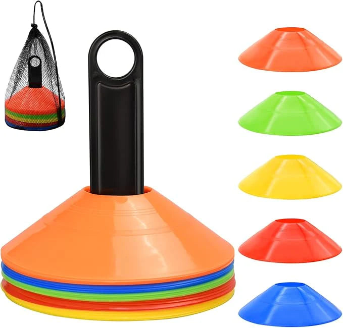 Disc cones for sports training agility soccer cones with carry bag