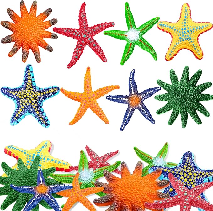 16 Pieces Diving Pool Toys Colorful Starfish And Fish