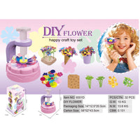 DIY flower arrangement kit for girls ages 4+ to create fabric flower bouquets