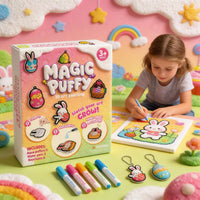 DIY foam coloring kit with craft pieces