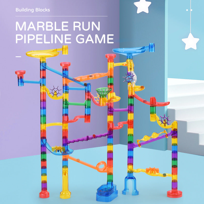 DIY marble run building kit 118 pieces for children