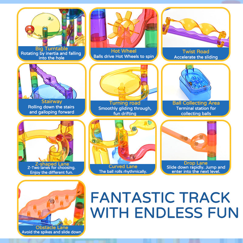 DIY marble run building kit for children learning toy