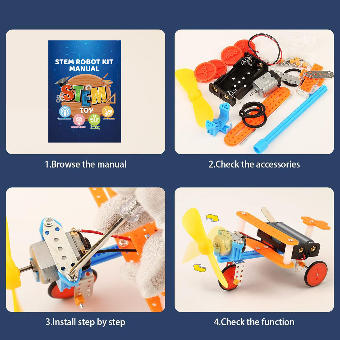 DIY robot building science kit for kids learning
