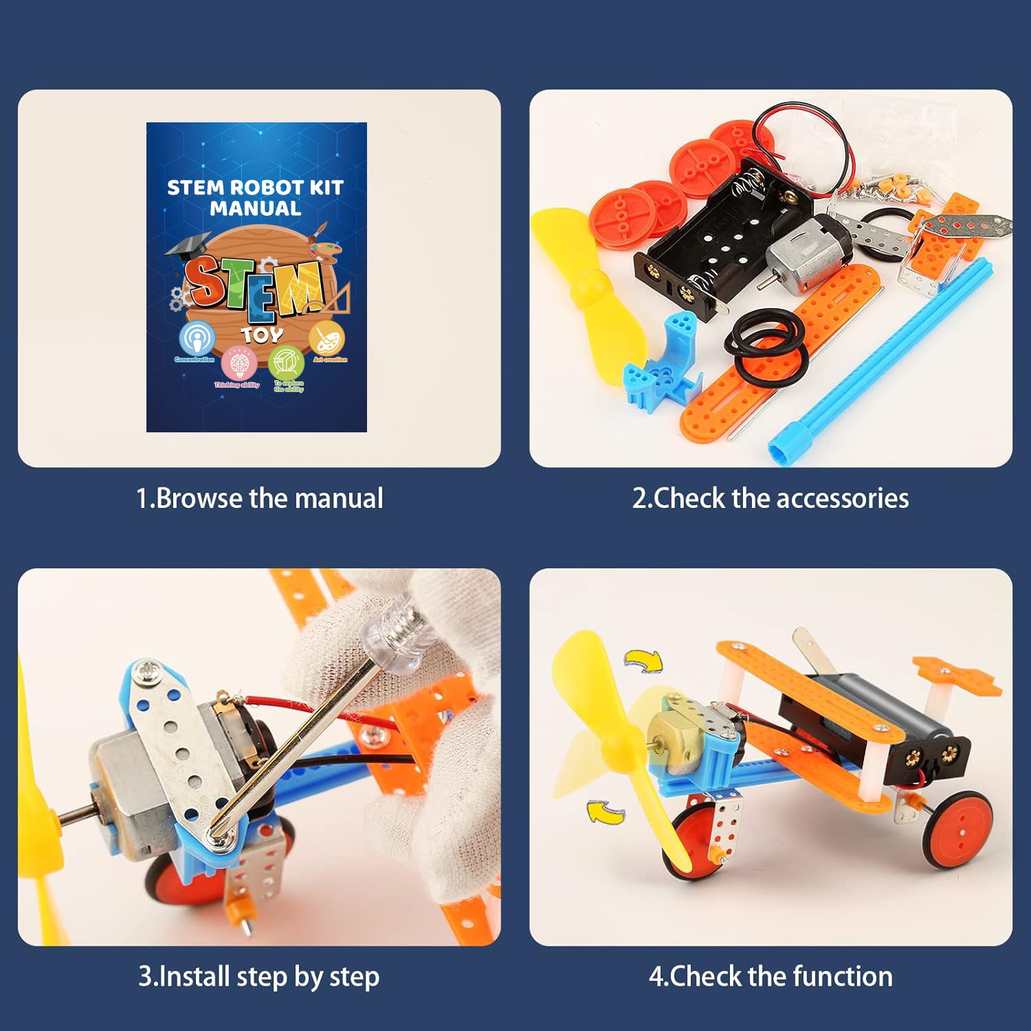 DIY robot building science kit for kids learning