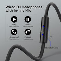 Wired headphones with cushioned ear cups used during a DJ performance for clear sound monitoring and mixing