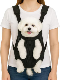 Dog Backpack Carrier Front Adjustable for Small Dogs Legs Out Design
