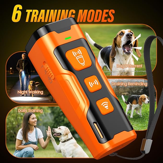 Dog Bark Control Device with Compact Rechargeable Design
