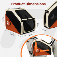 Dog car travel crate with spacious interior for road trips