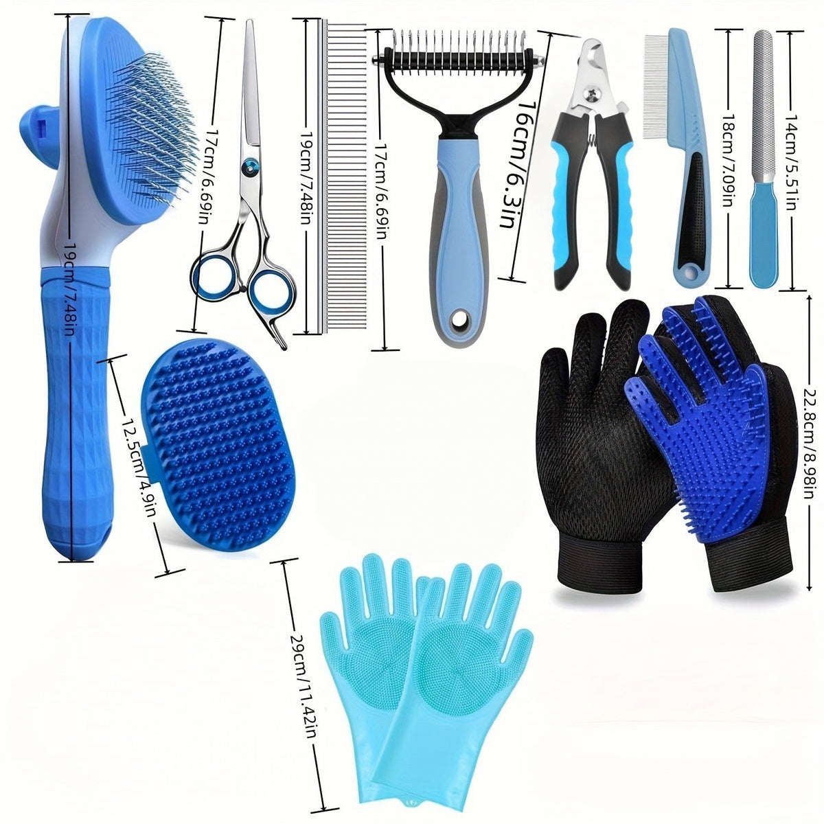 Dog and cat detangling comb for regular coat grooming