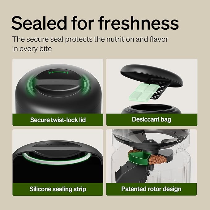 Dog Cat Food Dispenser Automatic Timed Feeding Device