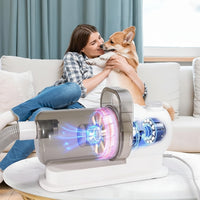 Dog And Cat Grooming Kit With Vacuum Hair Collection System