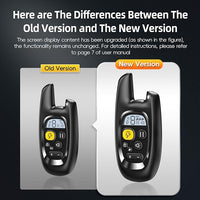 Dog collar unit shown with handheld setting device