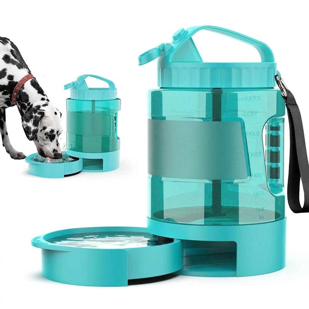 1. 2.2L dog water bottle for hiking and outdoor trips