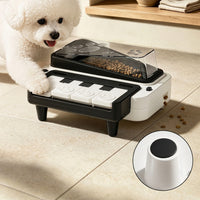 Interactive dog feeding toy with dry food dispensing compartments
