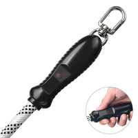 Dog walking leash with digital rechargeable battery power indicator