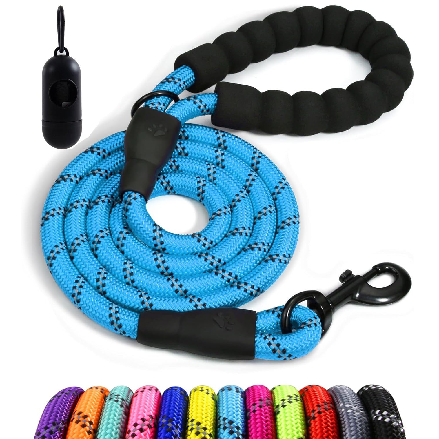 Heavy Duty 5ft Dog Leash with Durable Metal Clasp for Better Control