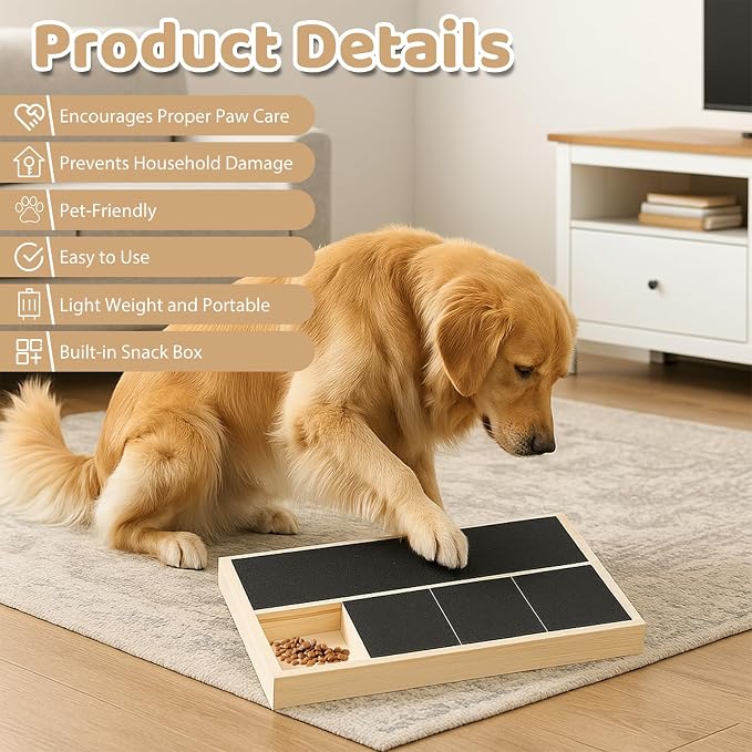 Dog Nail Grooming Board with Textured Scratch Surface