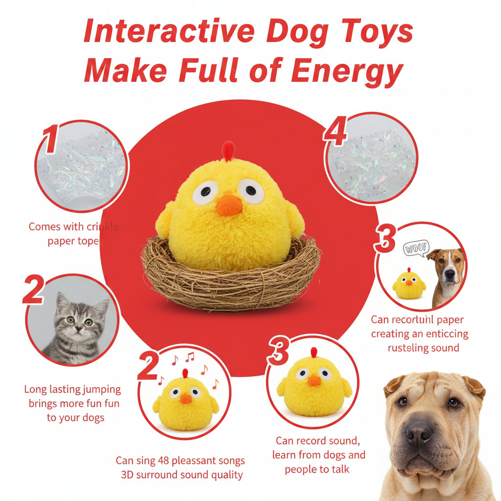 Rechargeable dog play toy for daily fun