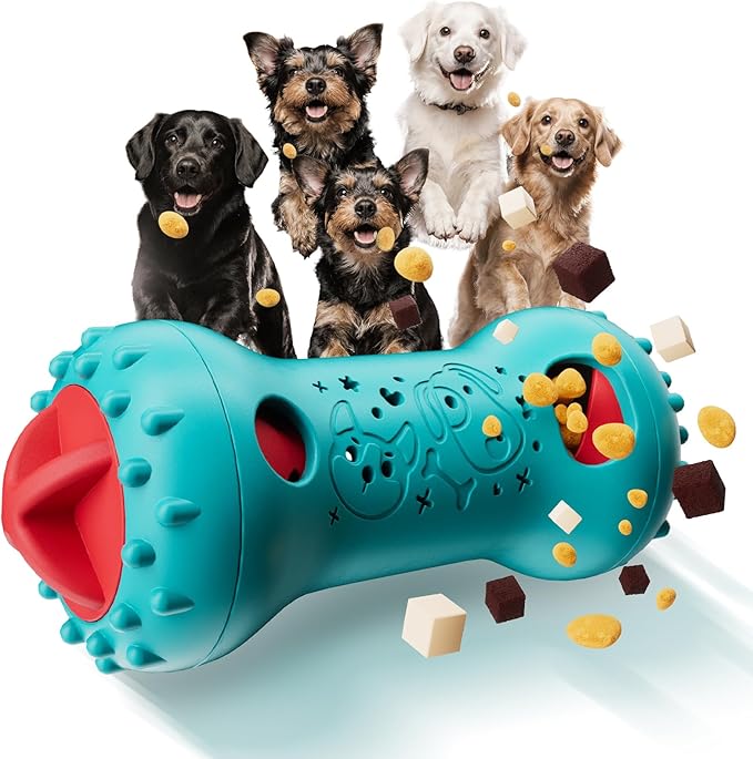 Dog puzzle feeder toy with treat dispensing design