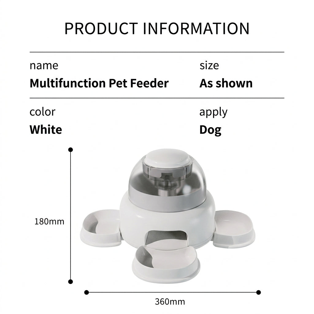 Interactive dog puzzle feeder toy with treat dispensing design