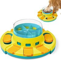 Interactive 2-level dog puzzle toy for IQ training and slow feeding.