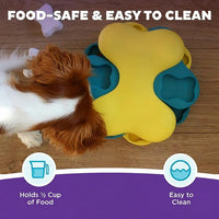 Dog puzzle toy with 3 layer spinning design