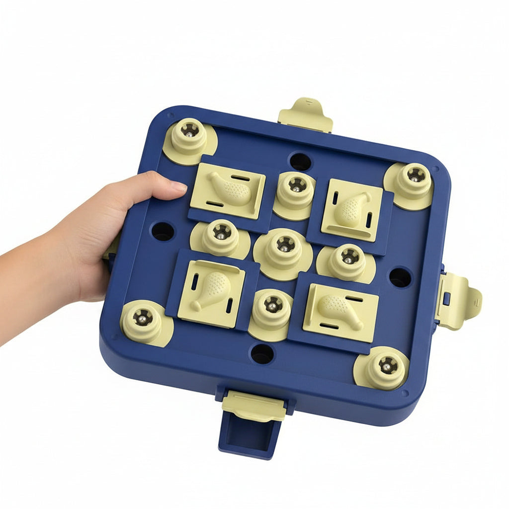 Dog puzzle feeder toy with treat compartment