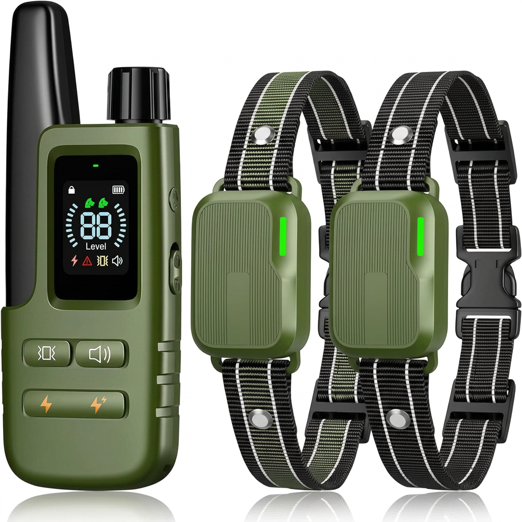 Dog shock collar for 2 dogs with remote control and 4200FT range for training