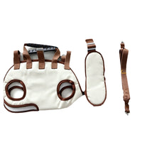 Dog sling carrier with side storage pocket